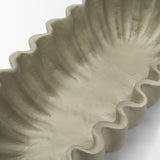 Camelia Large Fluted Sage Green Paper Mache Round Centerpiece Bowl from Mercana - Luna Furniture
