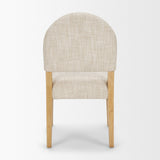 Martie Rounded Back Dining Side Chair | Oatmeal Fabric w/ Wood, Set of 2 from Mercana - Luna Furniture