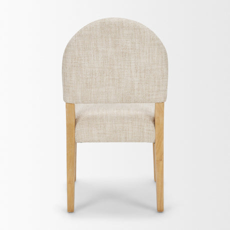 Martie Rounded Back Dining Side Chair | Oatmeal Fabric w/ Wood, Set of 2 from Mercana - Luna Furniture