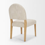 Martie Rounded Back Dining Side Chair | Oatmeal Fabric w/ Wood, Set of 2 from Mercana - Luna Furniture