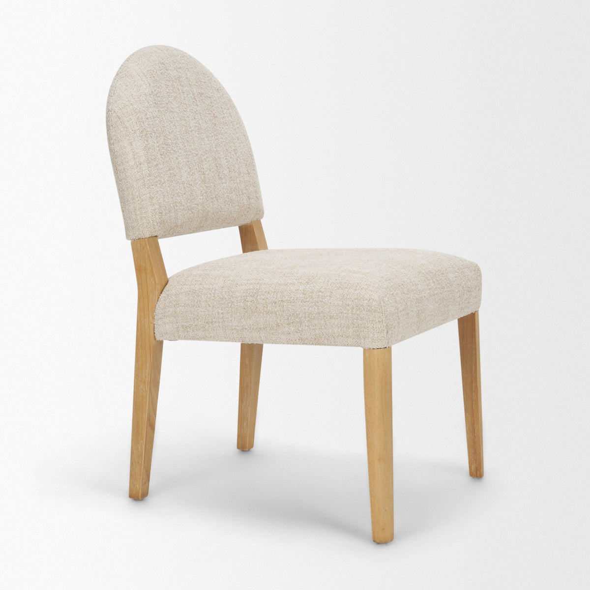 Martie Rounded Back Dining Side Chair | Oatmeal Fabric w/ Wood, Set of 2 from Mercana - Luna Furniture
