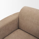 Oskar Chocolate Fabric w/ Brown Wood Base Swivel Accent Chair from Mercana - Luna Furniture