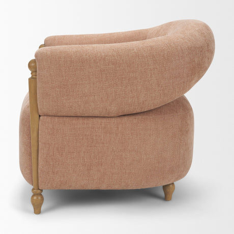 Margaux Sienna Fabric Open Back Barrel Accent Chair from Mercana - Luna Furniture
