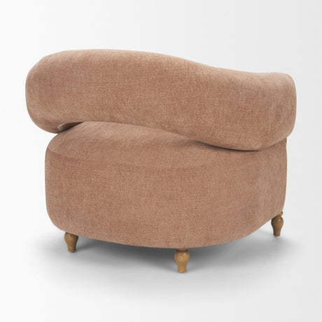 Margaux Sienna Fabric Open Back Barrel Accent Chair from Mercana - Luna Furniture