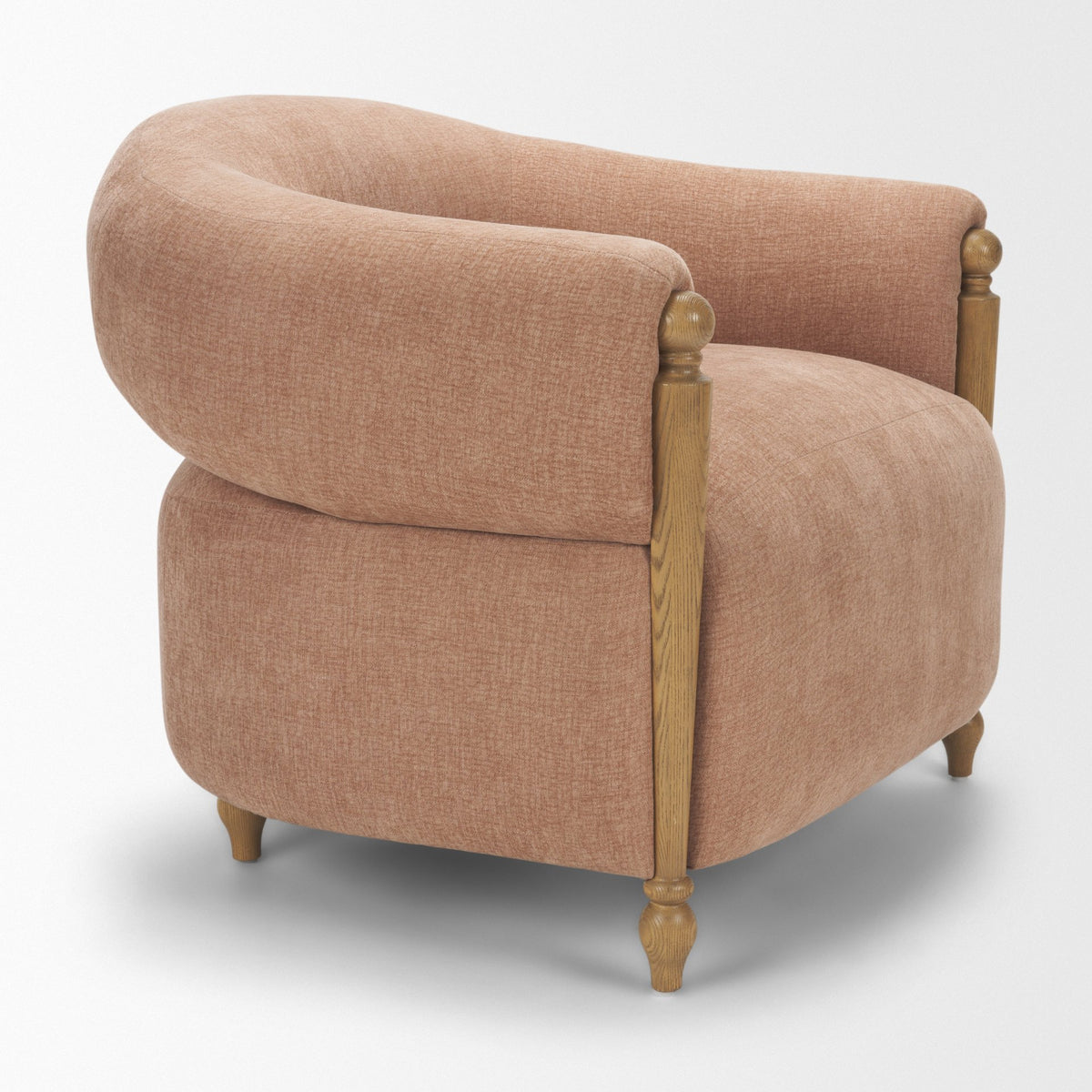 Margaux Sienna Fabric Open Back Barrel Accent Chair from Mercana - Luna Furniture