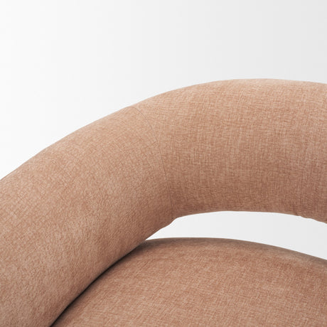 Margaux Sienna Fabric Open Back Barrel Accent Chair from Mercana - Luna Furniture