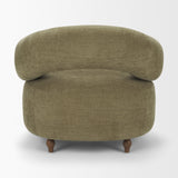Margaux Olive Fabric Open Back Barrel Accent Chair from Mercana - Luna Furniture