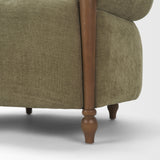 Margaux Olive Fabric Open Back Barrel Accent Chair from Mercana - Luna Furniture