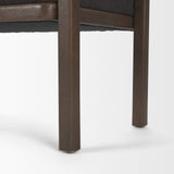 Freya Upholstered Bench | Charcoal Fabric | Brown Wood Frame from Mercana - Luna Furniture