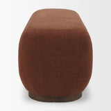 Siren Burgundy Fabric w/ Brown Ash Wood Oblong Bench from Mercana - Luna Furniture