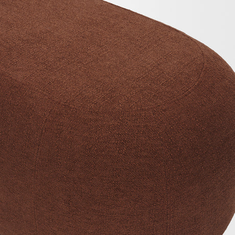 Siren Burgundy Fabric w/ Brown Ash Wood Oblong Bench from Mercana - Luna Furniture