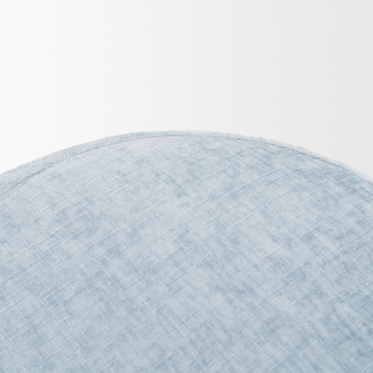 Siren French Blue Fabric w/ Brown Ash Wood Round Accent Stool from Mercana - Luna Furniture