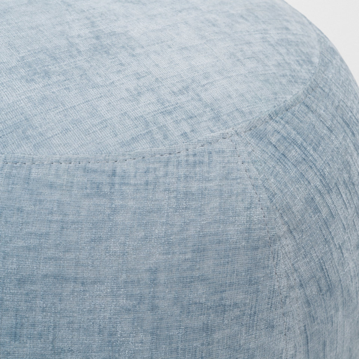 Siren French Blue Fabric w/ Brown Ash Wood Round Accent Stool from Mercana - Luna Furniture
