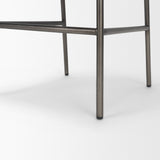 Kavalan Backless 33.5in Seat Counter Stool | Tan Leather w/ Gunmetal from Mercana - Luna Furniture