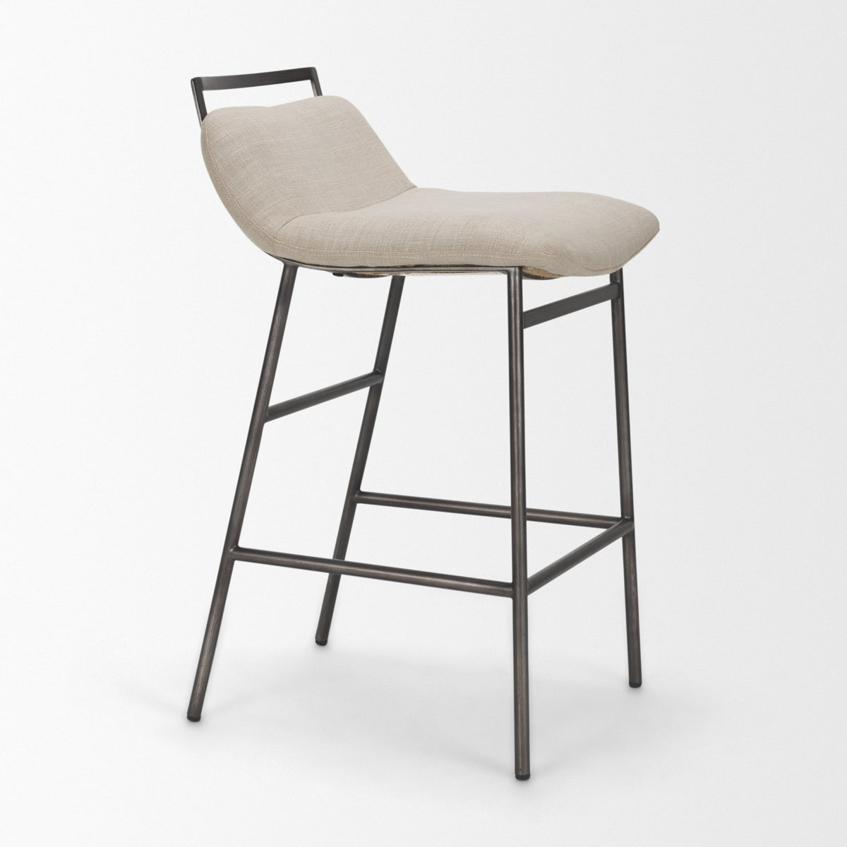 Kavalan Backless 33.5in Seat Counter Stool | Sand Fabric w/ Stool from Mercana - Luna Furniture