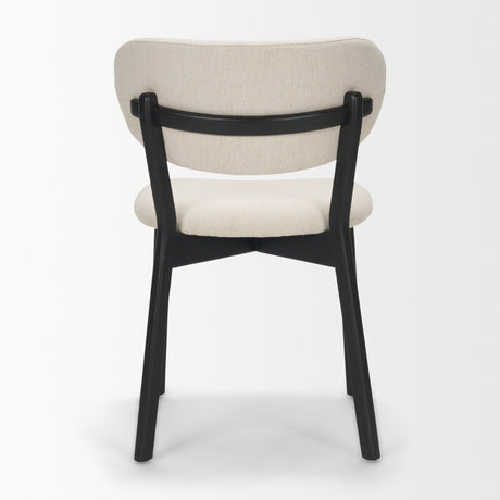 Cole Open Back Dining Side Chair | Natural Linen w/ Dark Wood, Set of 2 from Mercana - Luna Furniture