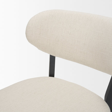 Cole Open Back Dining Side Chair | Natural Linen w/ Dark Wood, Set of 2 from Mercana - Luna Furniture