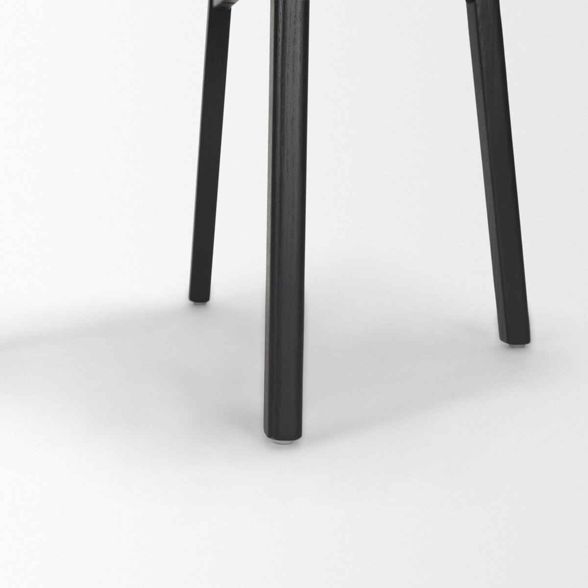 Cole Open Back Dining Side Chair | Natural Linen w/ Dark Wood, Set of 2
