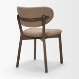 Cole Open Back Dining Side Chair | Stonewashed Latte Fabric w/ Wood, Set of 2