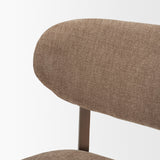 Cole Open Back Dining Side Chair | Stonewashed Latte Fabric w/ Wood, Set of 2