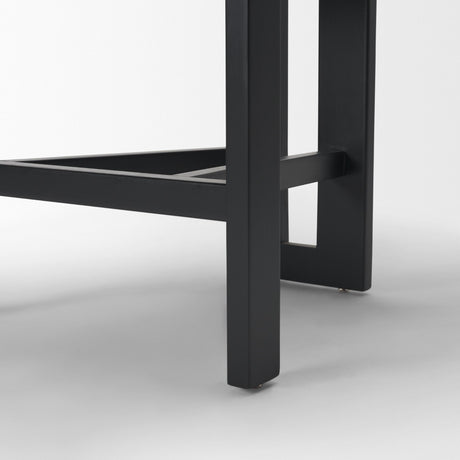 Tribeca Open Back 36.5in Seat Counter Stool | Charcoal Fabric w/ Wood from Mercana - Luna Furniture