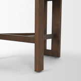 Tribeca Open Back 36.5in Seat Counter Stool | Mocha Fabric w/ Wood from Mercana - Luna Furniture