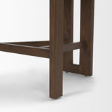 Tribeca Open Back 36.5in Seat Counter Stool | Cream Fabric w/ Wood from Mercana - Luna Furniture