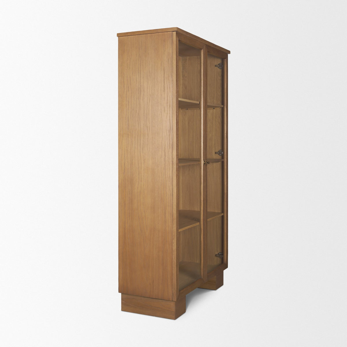 Winsford Two-Tone Oak Display Cabinet w/ Glass Doors from Mercana - Luna Furniture