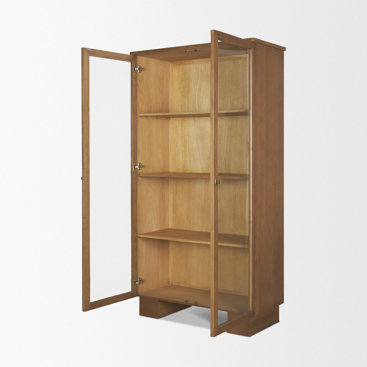 Winsford Two-Tone Oak Display Cabinet w/ Glass Doors from Mercana - Luna Furniture