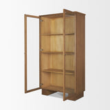 Winsford Two-Tone Oak Display Cabinet w/ Glass Doors from Mercana - Luna Furniture