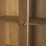 Winsford Two-Tone Oak Display Cabinet w/ Glass Doors from Mercana - Luna Furniture