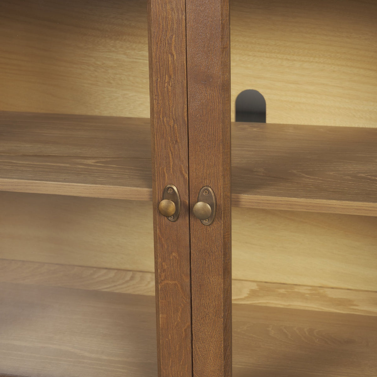 Winsford 82" Two-Tone Oak Sideboard w/ Glass Doors from Mercana - Luna Furniture