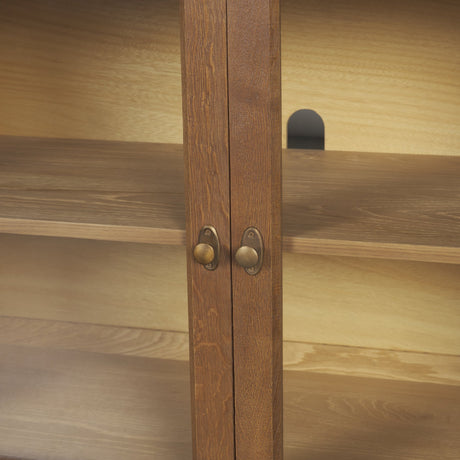 Winsford 82" Two-Tone Oak Sideboard w/ Glass Doors from Mercana - Luna Furniture