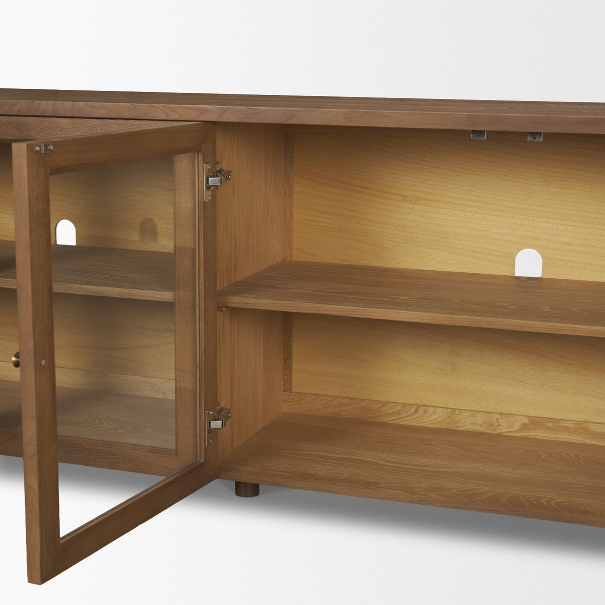 Winsford 82" Two-Tone Oak Sideboard w/ Glass Doors from Mercana - Luna Furniture