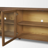 Winsford 82" Two-Tone Oak Sideboard w/ Glass Doors from Mercana - Luna Furniture
