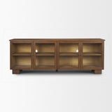 Winsford 82" Two-Tone Oak Sideboard w/ Glass Doors from Mercana - Luna Furniture