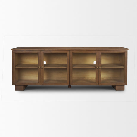 Winsford 82" Two-Tone Oak Sideboard w/ Glass Doors from Mercana - Luna Furniture