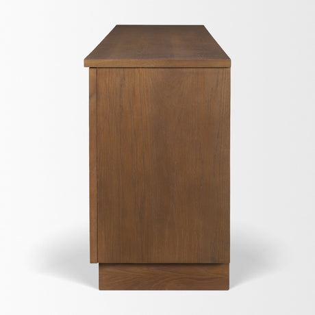 Winsford 82" Two-Tone Oak Sideboard w/ Glass Doors from Mercana - Luna Furniture