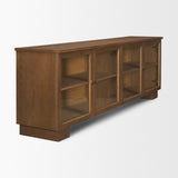 Winsford 82" Two-Tone Oak Sideboard w/ Glass Doors from Mercana - Luna Furniture