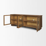 Winsford 82" Two-Tone Oak Sideboard w/ Glass Doors from Mercana - Luna Furniture