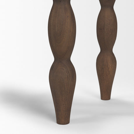 Angeline Spool Turned Console Table | Dark Brown Wood | 2 Drawers from Mercana - Luna Furniture