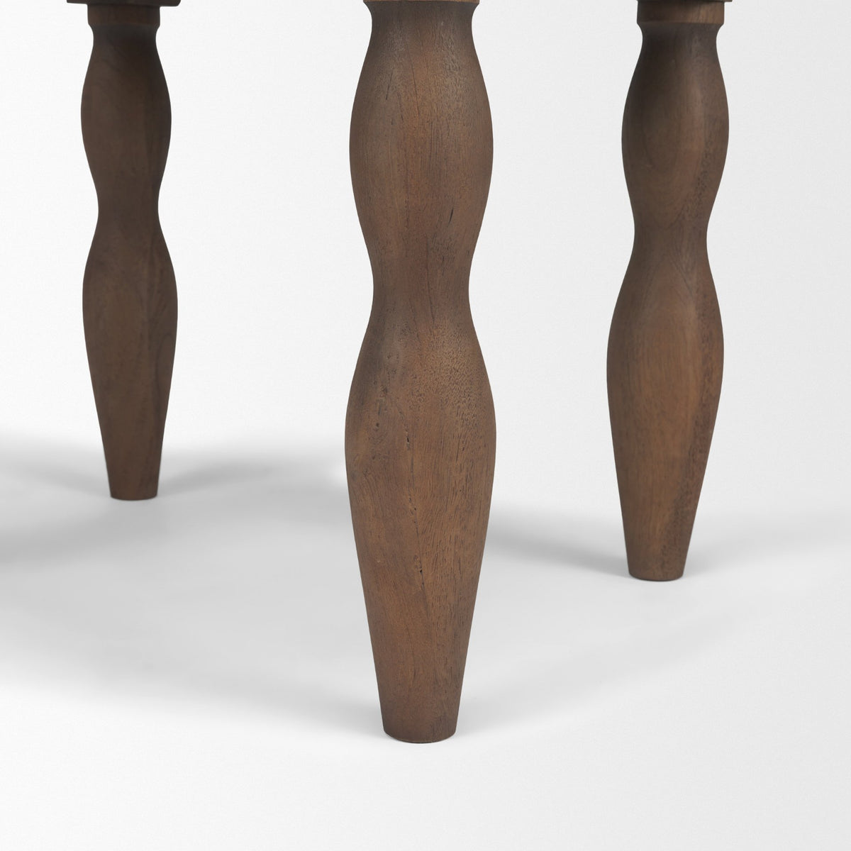 Angeline Spool Turned End Table | Dark Brown Wood | 1 Drawer from Mercana - Luna Furniture