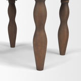 Angeline Spool Turned End Table | Dark Brown Wood | 1 Drawer from Mercana - Luna Furniture