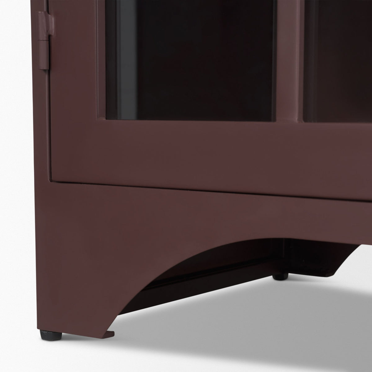 Rousseau 4 Door Closed Sideboard | Arched Glass | Burgundy Metal from Mercana - Luna Furniture