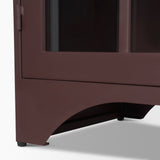 Rousseau 4 Door Closed Sideboard | Arched Glass | Burgundy Metal from Mercana - Luna Furniture