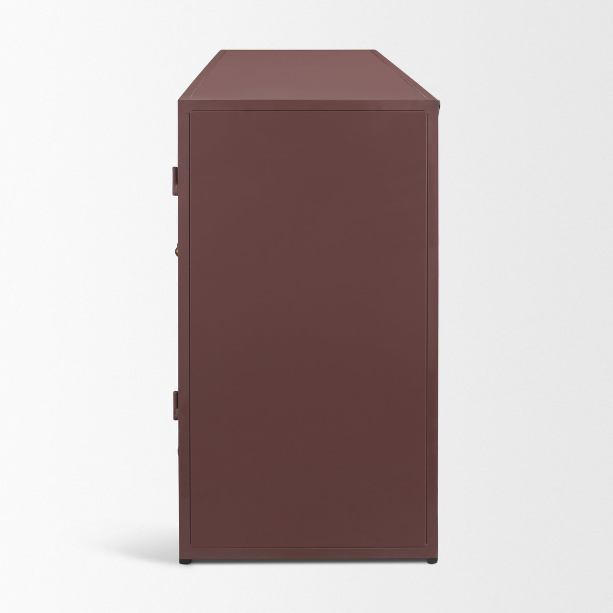 Rousseau 4 Door Closed Sideboard | Arched Glass | Burgundy Metal from Mercana - Luna Furniture