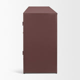 Rousseau 4 Door Closed Sideboard | Arched Glass | Burgundy Metal from Mercana - Luna Furniture