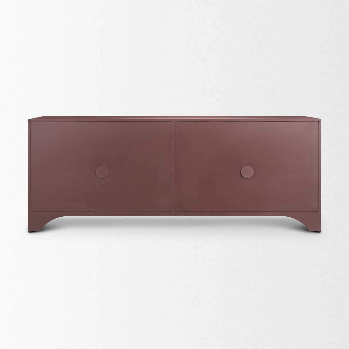 Rousseau 4 Door Closed Sideboard | Arched Glass | Burgundy Metal from Mercana - Luna Furniture