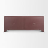 Rousseau 4 Door Closed Sideboard | Arched Glass | Burgundy Metal from Mercana - Luna Furniture