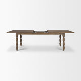 Angeline 96"L x 48"W Extendable Dining Table | Dark Brown Wood | Seats 8-10 from Mercana - Luna Furniture